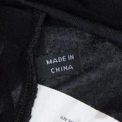 Pre Owned Emporio Armani Black Knit Asymmetric Dress M