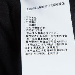 Pre Owned Emporio Armani Black Knit Ruched Dress M