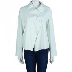 Pre Owned Emporio Armani Pale Mint Green Asymmetric Jacket L