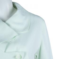 Pre Owned Emporio Armani Pale Mint Green Asymmetric Jacket L