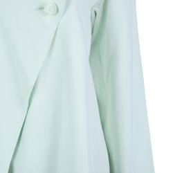 Pre Owned Emporio Armani Pale Mint Green Asymmetric Jacket L