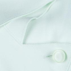 Pre Owned Emporio Armani Pale Mint Green Asymmetric Jacket L