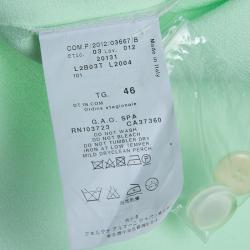 Pre Owned Emporio Armani Pale Mint Green Asymmetric Jacket L