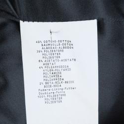 Pre Owned Emporio Armani Black Textured Draped Collar Cropped Jacket M