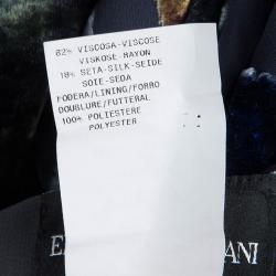 Pre Owned Emporio Armani Multicolor Devore Abstract Print Draped Mini Skirt S