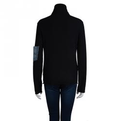 Pre Owned Emporio Armani Black Turtleneck Pocket Detail Longsleeve Sweater M  