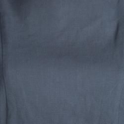 Pre Owned Emporio Armani Grey Sleevless Fitted Shift Dress M