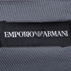 Pre Owned Emporio Armani Grey Sleevless Fitted Shift Dress M