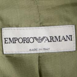 Pre Owned Emporio Armani Light Green Wool Blazer S