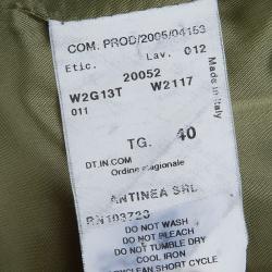 Pre Owned Emporio Armani Light Green Wool Blazer S