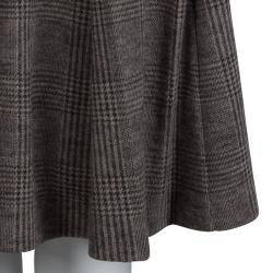 Pre Owned Giorgio Armani Brown Prince Of Wales Checkered Wool Skirt Suit XS
