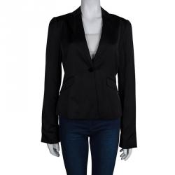 Pre Owned Emporio Armani Black Tailored Blazer M
