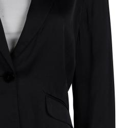 Pre Owned Emporio Armani Black Tailored Blazer M