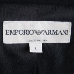 Pre Owned Emporio Armani Black Tailored Blazer M