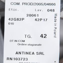 Pre Owned Emporio Armani Beige Snakeskin Textured Leather Blazer M