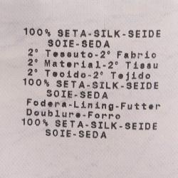 Pre Owned Emporio Armani Black Silk Rose Detail Dress S