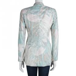 Pre Owned Emporio Armani Elite Multicolor Crystal Embellished Mandarin Collar Jacket S