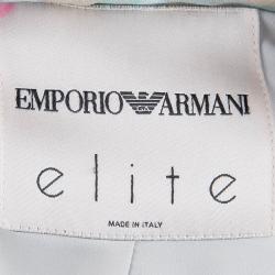 Pre Owned Emporio Armani Elite Multicolor Crystal Embellished Mandarin Collar Jacket S