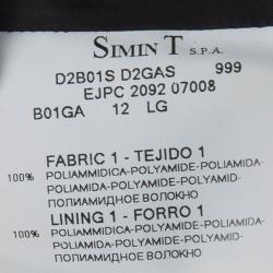 Pre Owned Emporio Armani Black Diamond Quilted Hooded Jacket L