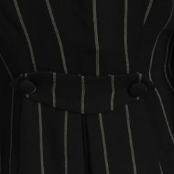 Pre Owned Emporio Armani Monochrome Striped Tailored Jacket S