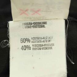 Pre Owned Emporio Armani Monochrome Striped Tailored Jacket S