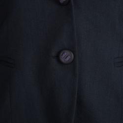 Pre Owned Emporio Armani Navy Blue Notched Collar Blazer S