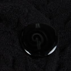 Pre Owned Emporio Armani Black Knit Cropped Cardigan M