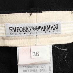 Pre Owned Emporio Armani Black Lapel Style Suit S