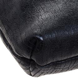 Pre Owned Emporio Armani Black Leather Clutch