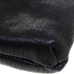 Pre Owned Emporio Armani Black Leather Clutch