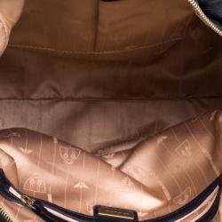 Pre Owned Emporio Armani Black Leather Bow Hobo