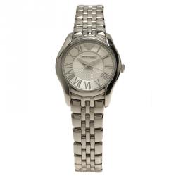 Pre Owned Emporio Armani Silver Stainless Steel AR1716 Women's Wristwatch 27MM 