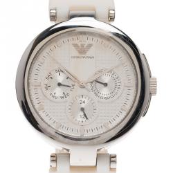 Emporio Armani Silver Stainless Steel AR0736 Women's Wristwatch 39MM