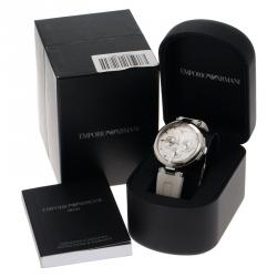 Pre Owned Emporio Armani Silver Stainless Steel AR0736 Women's Wristwatch 39MM