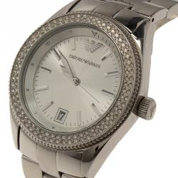 Pre Owned Emporio Armani AR-5781 Stainless Steel & Crystal Women's Wristwatch 39MM