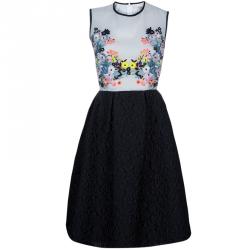 Pre Owned Erdem Multicolor Floral Embroidered Dress M