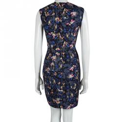 Pre Owned Erdem Multicolor Floral Print Fitted Sleeveless Dress M