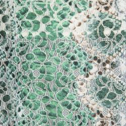 Pre Owned Ermanno Scervino Multicolor Floral Lace Pencil Skirt M