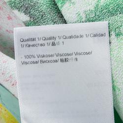 Pre Owned Escada Mint Cream Floral Print Dallinata Dress L