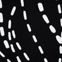 Pre Owned Escada Monochrome Knit Flared Sleeveless Dress L