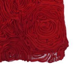 Pre Owned Escada Red Rose Detail Skirt S