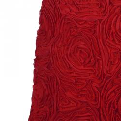 Pre Owned Escada Red Rose Detail Skirt S