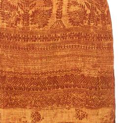 Pre Owned Escada Orange Linen Maxi Dress S