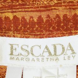 Pre Owned Escada Orange Linen Maxi Dress S