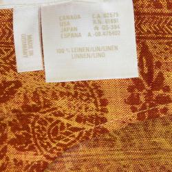 Pre Owned Escada Orange Linen Maxi Dress S