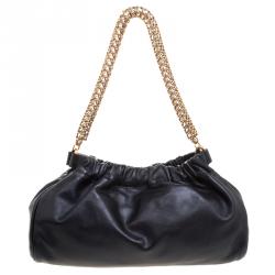 Pre Owned Escada Black Leather Shoulder Bag