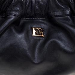 Pre Owned Escada Black Leather Shoulder Bag