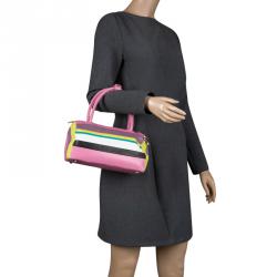 Pre Owned Escada Multicolor Leather Satchel 
