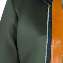 Essa Walla Olive Green Contrast Trim Neoprene Cardigan M/L