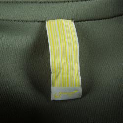 Essa Walla Olive Green Contrast Trim Neoprene Cardigan M/L